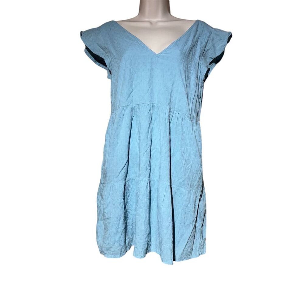 Abercrombie & Fitch Women's XS Blue V-Neck Dress Summer Casual